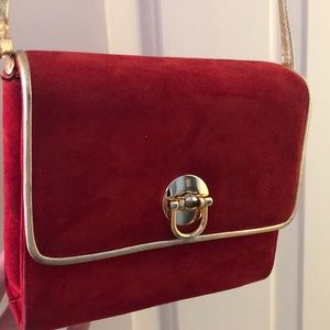 Neiman Marcus Red and Gold Purse